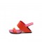 Peep Toe Strange Retrofuturistic Fashion Heels Slippers Sandals - Red Pink