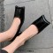 Strange Toe Block Strange Shaped Conic Heels Vintage Style Pumps - Black Patent