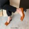 Strange Toe Block Strange Shaped Conic Heels Vintage Style Pumps - Brown Patent