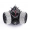 Bat and Rivet Decorated Rhinestones Steampunk Gothic Mask - Black