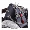 Bat and Rivet Decorated Rhinestones Steampunk Gothic Mask - Black