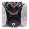 Bat and Rivet Decorated Rhinestones Steampunk Gothic Mask - Black