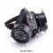 Steampunk Batwings Rivet Decorated Gothic Carnivale Gas Mask - Black