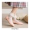Round Toe Mary Janes Buckle Straps Pretty Flat Shoes - Pink