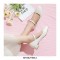 Round Toe Mary Janes Buckle Straps Pretty Flat Shoes - White