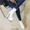 Round Toe Zipper Platforms Ankle Highs Chunky Heels Crocodile Pattern Boots - Beige Faux Leather