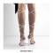 Stiletto Heels Crystal Gladiator Strap Square Toe PVC Sandals - Silver