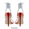 Stiletto Heels Crystal Gladiator Strap Square Toe PVC Sandals - Silver