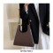 French Style Vintage Crocodile Embossed Crescent Armpit Handbags Bags - Coffee