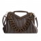 Inverted Triangle Vintages Shoulder Bags - Coffee