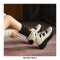Round Toe Platforms Ribbon Lace Up Boots with Back Zipper - White