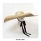 Flat Cartwheel Straw Oversized Big Brim Summer Beach Casual Hat - Yellow