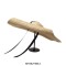 Flat Cartwheel Straw Oversized Big Brim Summer Beach Casual Hat - Yellow