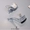 Peep Toe Stiletto Heels Transparent Platform Rhinestones Bow Sandals - Silver PVC