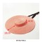 Flat Visor Straw Brim Long Ribbon Summer Beach Casual Hat - Yellow