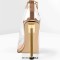 Pointed Toe Stiletto Heels Transparent Ankle Chain Straps Pumps - Gold PVC