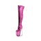 Round Toe Stiletto Heels Platforms Over the Knee High Sexy Fetish Boots with Zipper - Rose Red