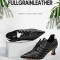 Pointed Toe Kitten Heels Mercury Stitch Soccer Style Pumps - Black