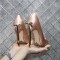 Pointed Toe Stiletto Heels Butterfly Wings Summer Spring Pumps - Beige Silk