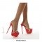 Peep Toe Platforms Leopard Stiletto Heels Spring Sandals - Tan