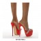 Peep Toe Platforms Leopard Stiletto Heels Spring Sandals - Tan