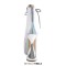 Round Toe Ankle High Side Zipper Lace Up Platforms Bowling Heels Booties - Silver Faux Leather
