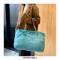 Plush Shopping Totes Metal Chain Totebag Bags - Black