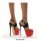 Peep Toe Stiletto Heels Platforms Buckle Straps Sandals Pumps - Black