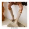 Pointed Toe Cuban Half Wedge Heels Autumn Classics Back Zipper Boots  - Auburn