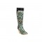 Pointed Toe Cuban Half Wedge Heels Paisley Mandala Back Zipper Boots - Multicolor