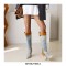 Pointed Toe Cuban Half Wedge Heels Paisley Mandala Back Zipper Boots - Skyblue