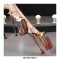 Peep Toe Strange Slim Pointed Ultra Heels Rhinestones Fringe Ankle Buckle Straps Pumps - Black