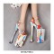 Peep Toe Strange Slim Pointed Ultra Heels Ankle Buckle Straps Pumps - White