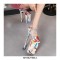 Peep Toe Strange Slim Pointed Ultra Heels Rhinestones Fringe Ankle Buckle Straps Pumps - White