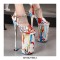 Peep Toe Strange Slim Pointed Ultra Heels Rhinestones Fringe Ankle Buckle Straps Pumps - White