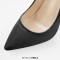 Pointed Toe Stiletto Slip On Classical Pumps - Black Velvet