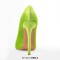 Pointed Toe Stiletto Slip On Classical Pumps
 - Green Velvet