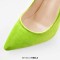 Pointed Toe Stiletto Slip On Classical Pumps
 - Green Velvet