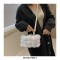 Winter Style Faux Fur Mini Plush Crossbody Handbag Bags - Gray