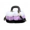Winter Style Faux Fur Mini Plush Crossbody Handbag Bags - Purple