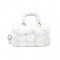 Winter Style Faux Fur Mini Plush Crossbody Handbag Bags - White