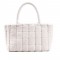Plush Wooly Shopping Bucket Totebag Bags - White