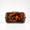 Acrylic Box Beads Evening Clutch Bags - Coffee