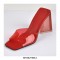 Chunky Heels Square Peep Toe Transparent Sandals  - Black