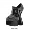 Bowling Round Heels Platform Belt Buckle Straps Round Toe Pumps  - Gray