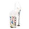 Peep Toe Strange Slim Pointed Ultra Heels Furry Ankle Buckle Straps Pole Pumps - White