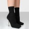 Knitted Strech Stiletto Heels Autumn Socks Ankle Boots - Black