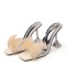 Peep Toe PVC Bow Transparent Spike Heels Sandals Slippers - Yellow