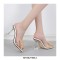 Peep Toe PVC Bow Transparent Spike Heels Sandals Slippers - Yellow