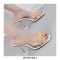 Peep Toe PVC Bow Transparent Spike Heels Sandals Slippers - Yellow